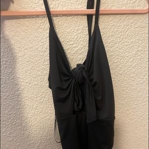 Brand new. Tie front black forever 21 body suit
